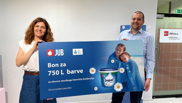 Za prenovo otroškega letovišča Zambratija zbrali 750 litrov barve JUPOL Classic